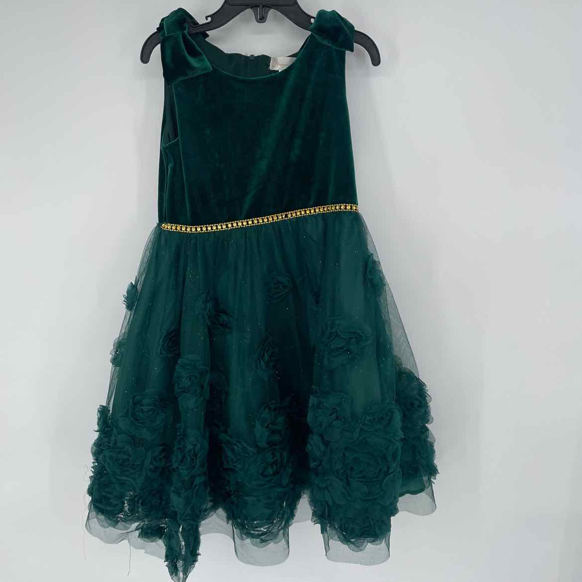NANETTE LEPORE GREEN VELVET DRESS 6