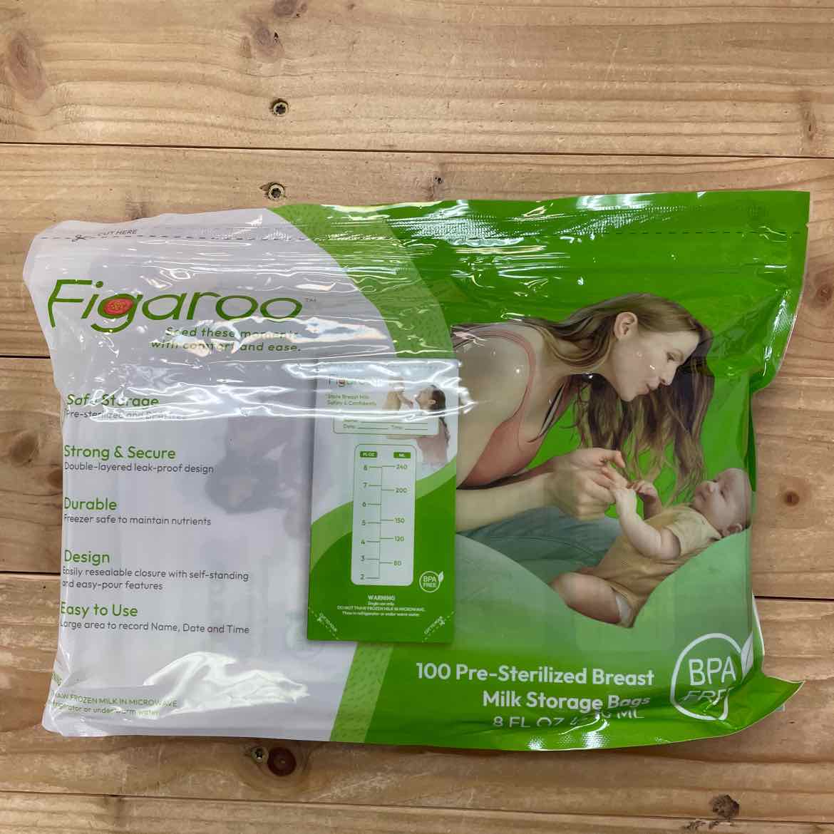NEW! FIGAROO BREAST MILK STORAGE BAGS 100 CT