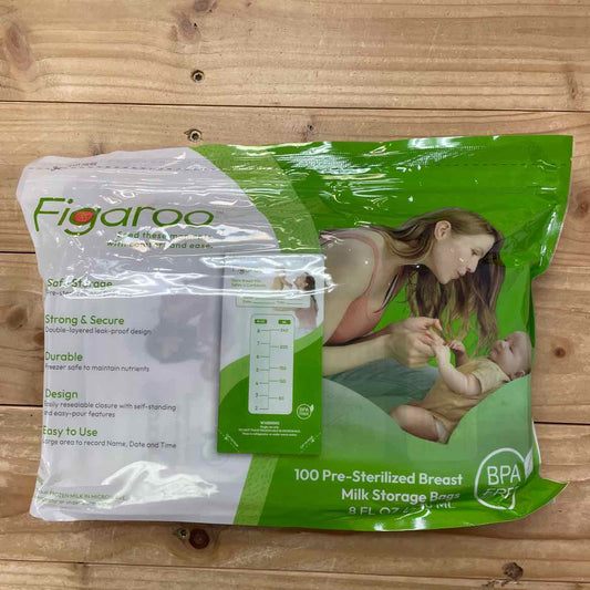 NEW! FIGAROO BREAST MILK STORAGE BAGS 100 CT