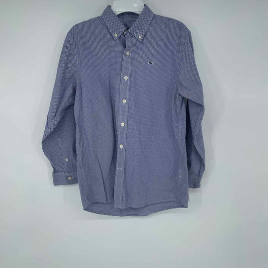VINEYARD VINES PURPLE GINGHAM SHIRT 12-14