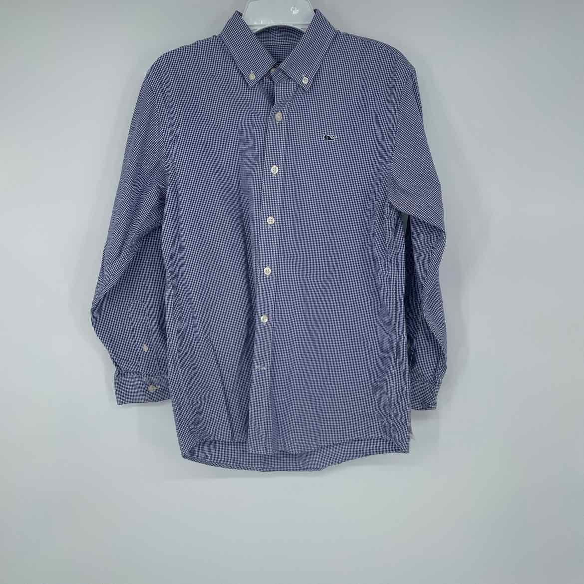 VINEYARD VINES PURPLE GINGHAM SHIRT 12-14