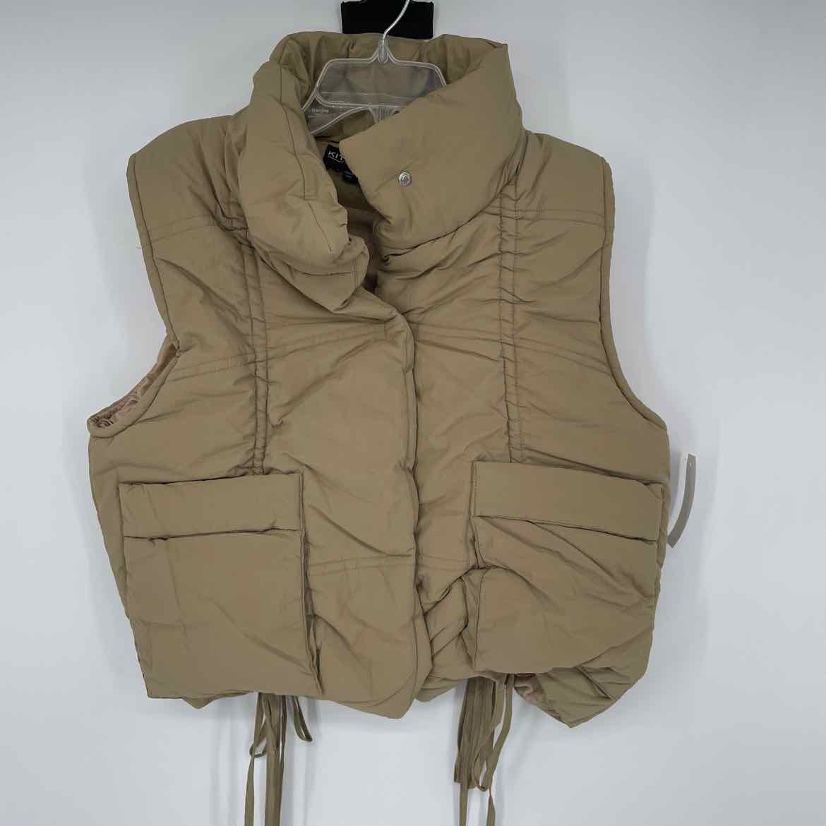KITTENISH TAN PUFFER VEST S