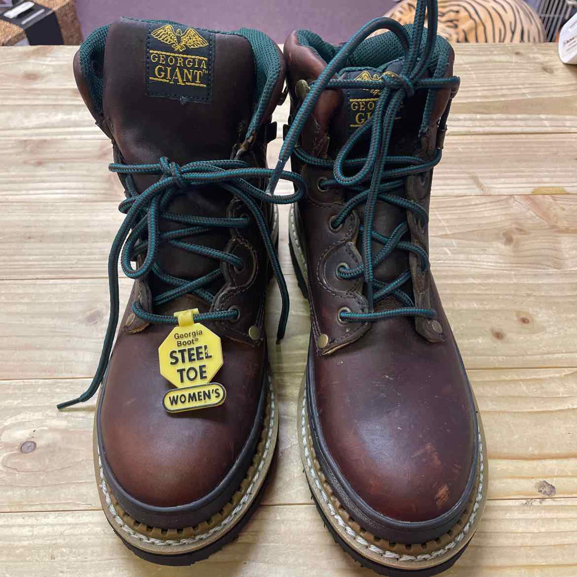 GEORGIA GIANT 6" STEEL TOE BOOTS 9.5 WOMENS