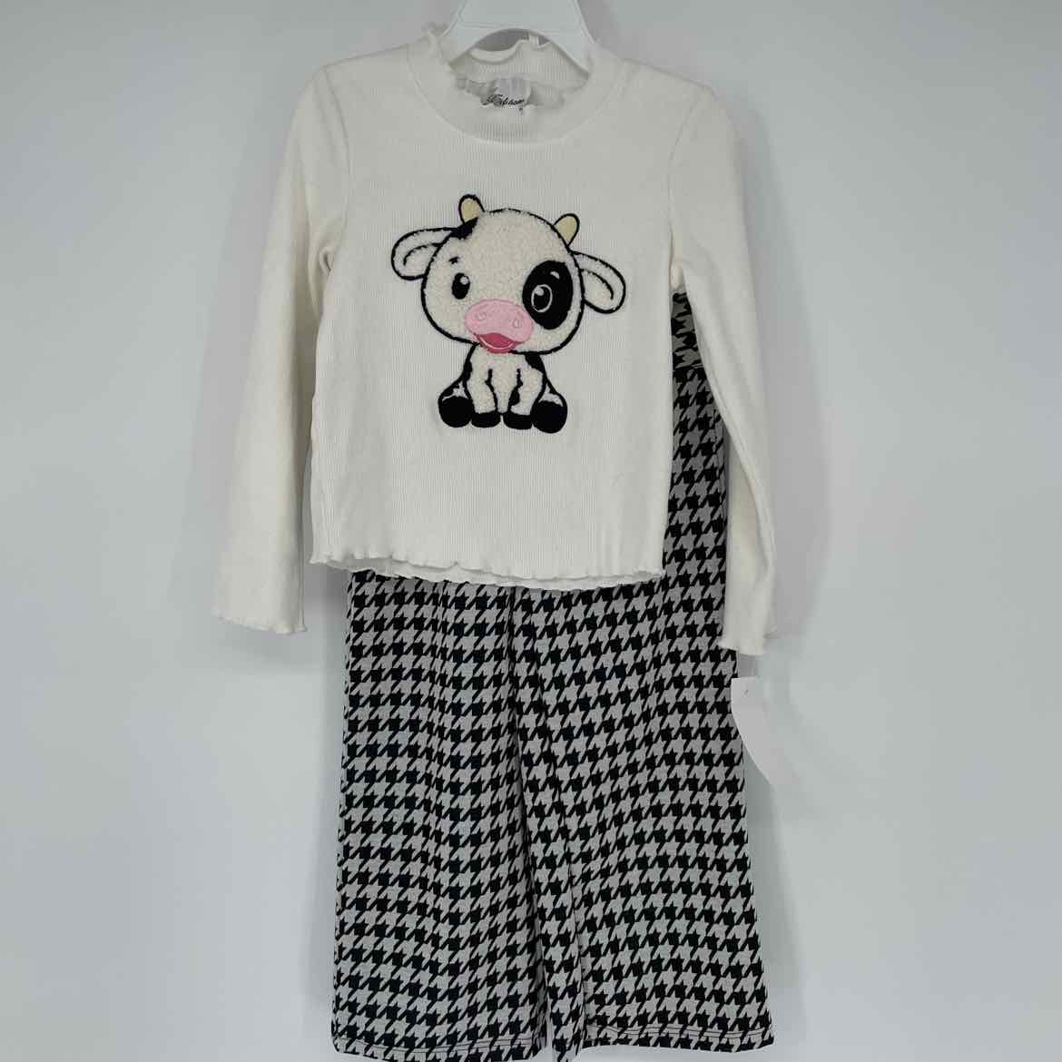 RARE EDITION COW HOUNDSTOOTH OUTFIT 4T