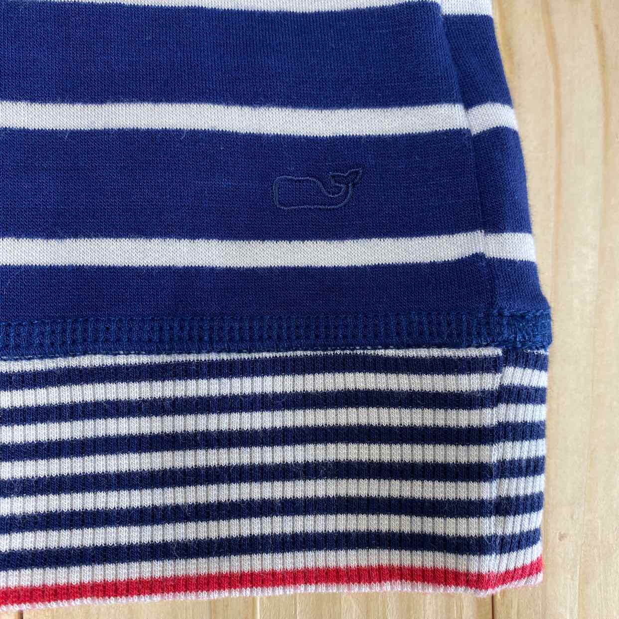 VINEYARD VINES NAVY STRIPED SHIRT 10-12