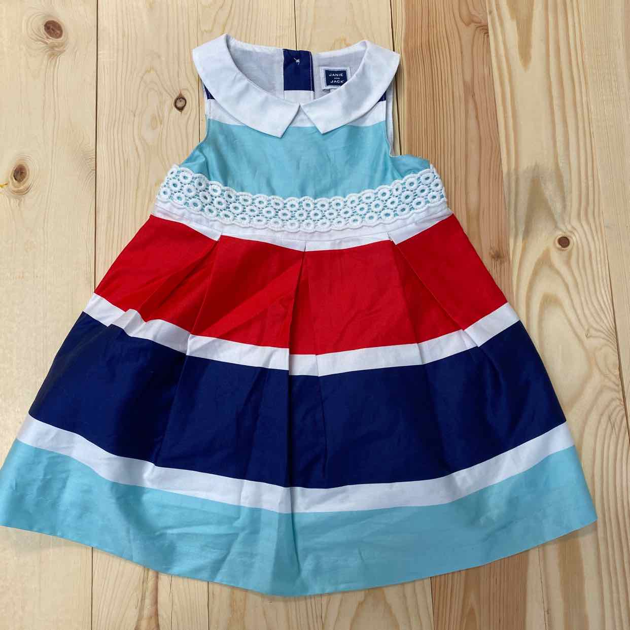 NEW! JANIE AND JACK STRIPED DRESS 6 MOS